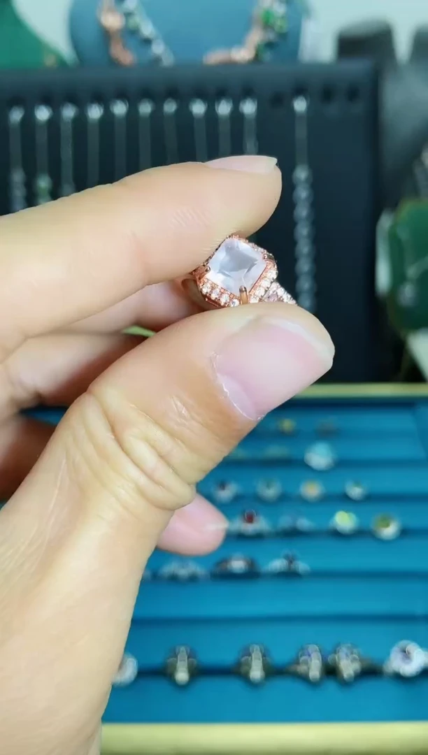 【闪购商品】水晶戒指银S925镶嵌1121