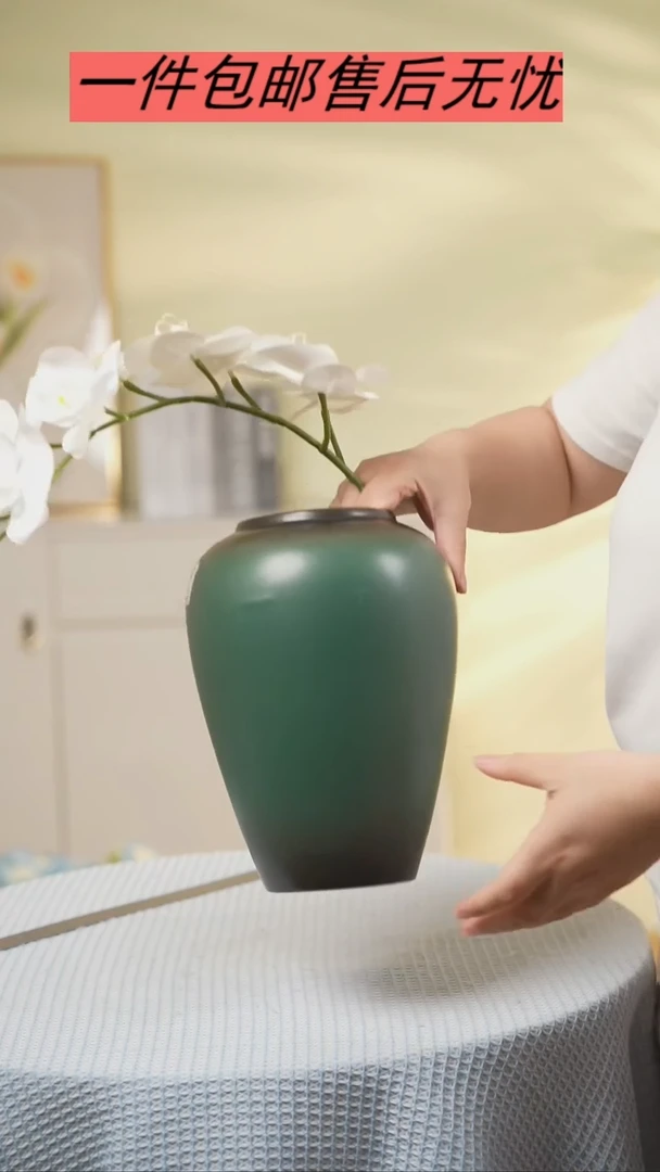 微瑕景德镇陶瓷花瓶创意插花花器客厅玄关装饰品摆件