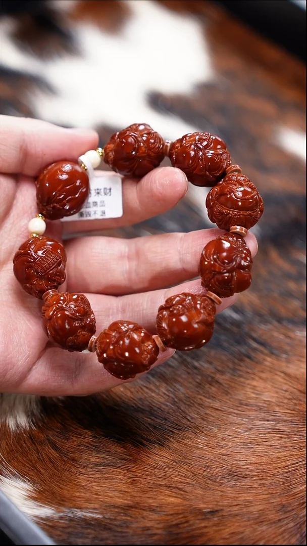 吊坠橄榄核七号回血财神