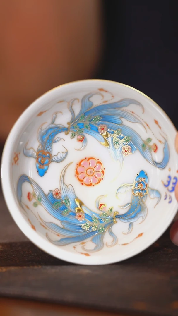 君***来【灵玺贡坊】十二星座双鱼高足杯