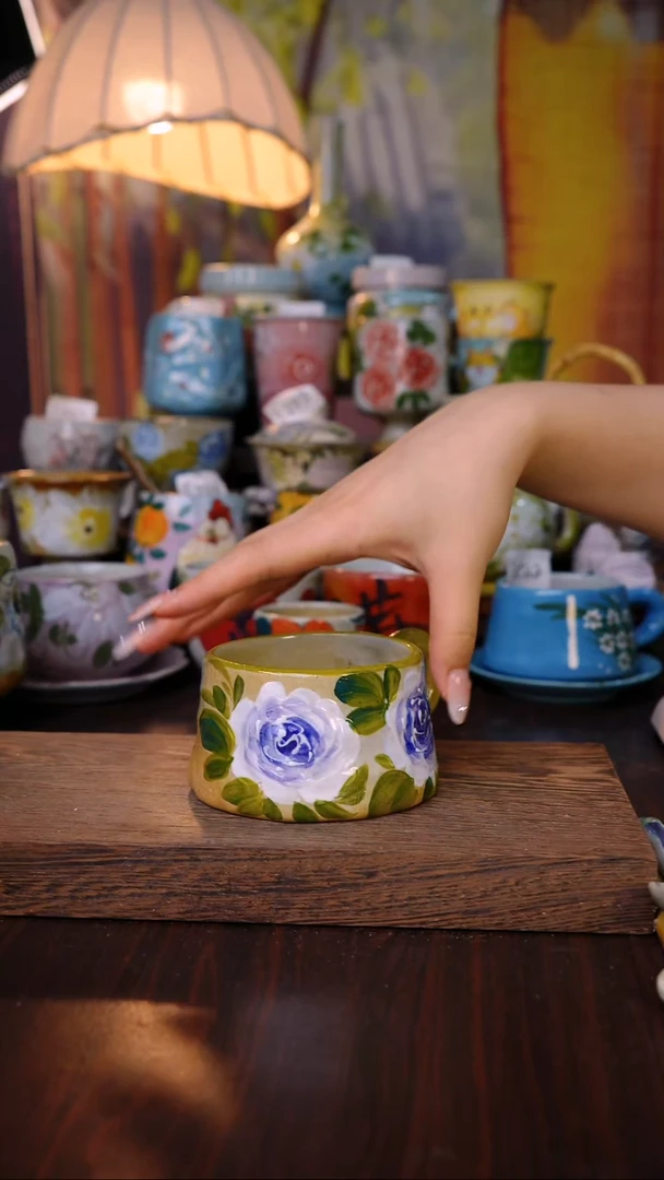 杯子泥垚手作 景德镇手工手绘陶瓷器物