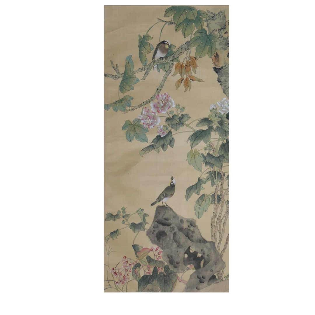 LOT.030 佩秋 双喜图 121*55cm 绢本立轴 415