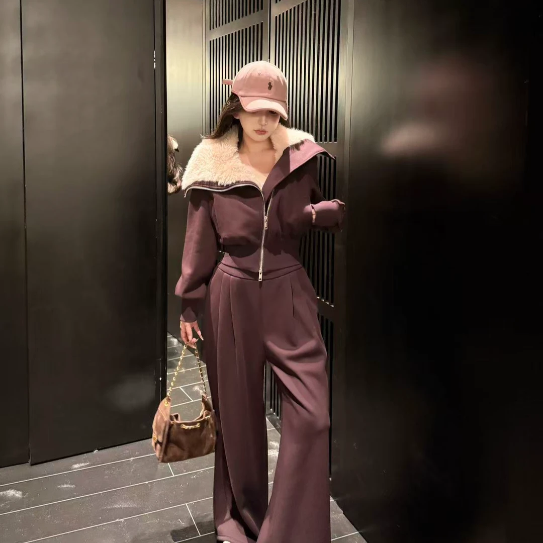 GUIDI GUDI【花前月下】轻奢感翻领时尚浪漫风两件套套装/黄加蓝