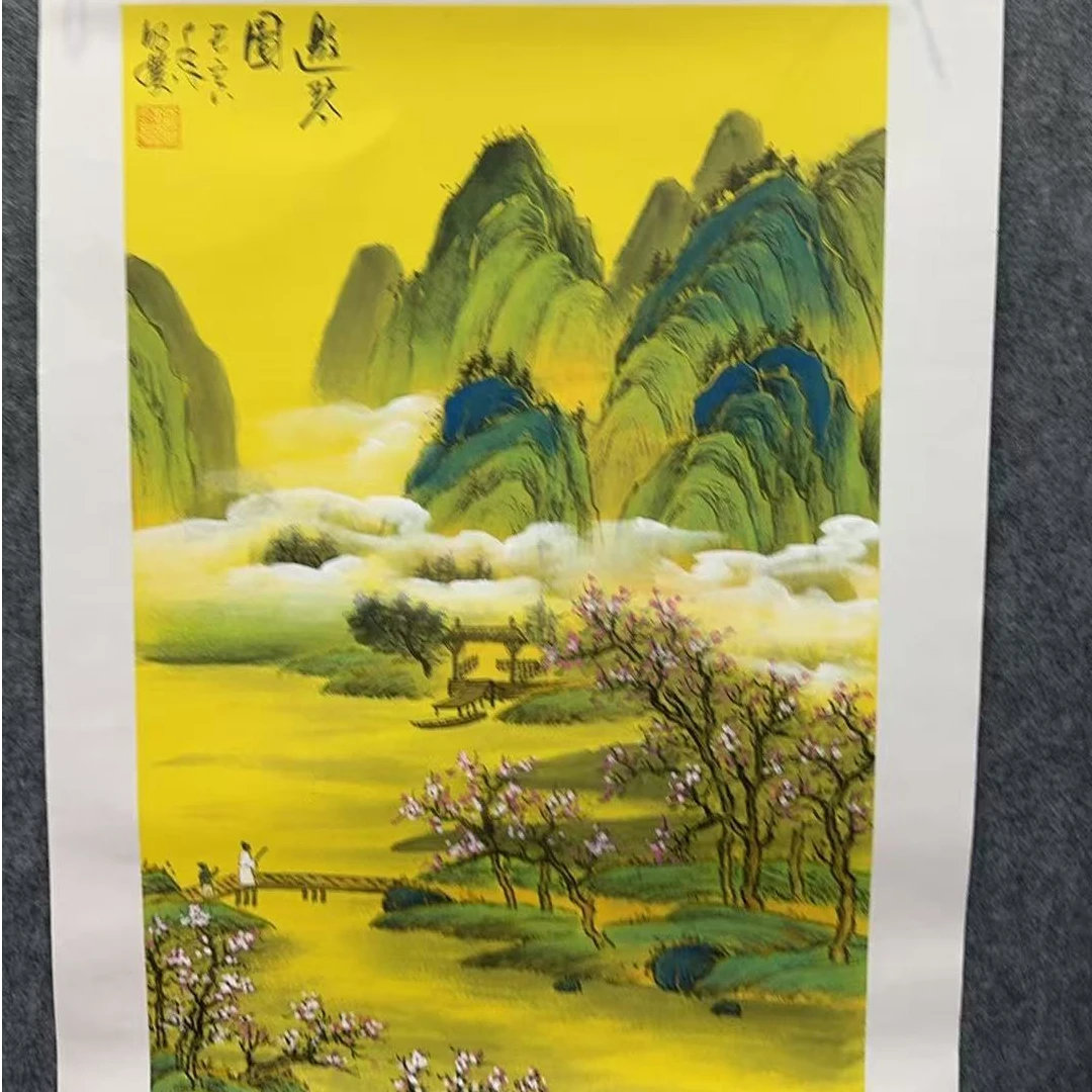 国画作品-徐明庆-四开三-邀琴图