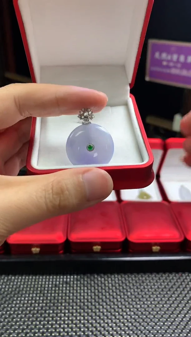 定制翡翠18K金镶嵌--25073