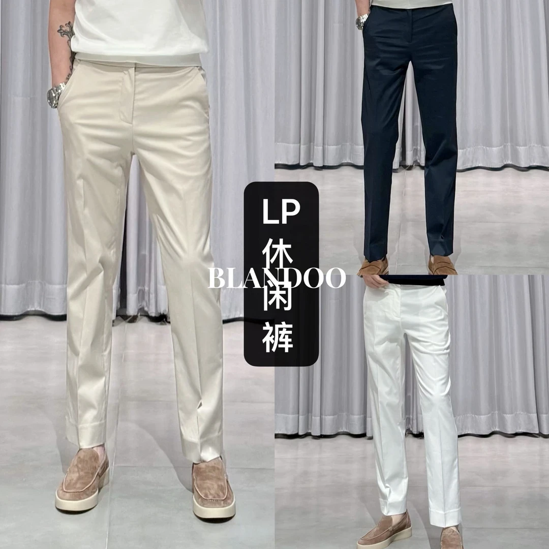 商务风男士夏季百搭潮流气质高端小直筒裤休闲长裤轻奢净版小西裤