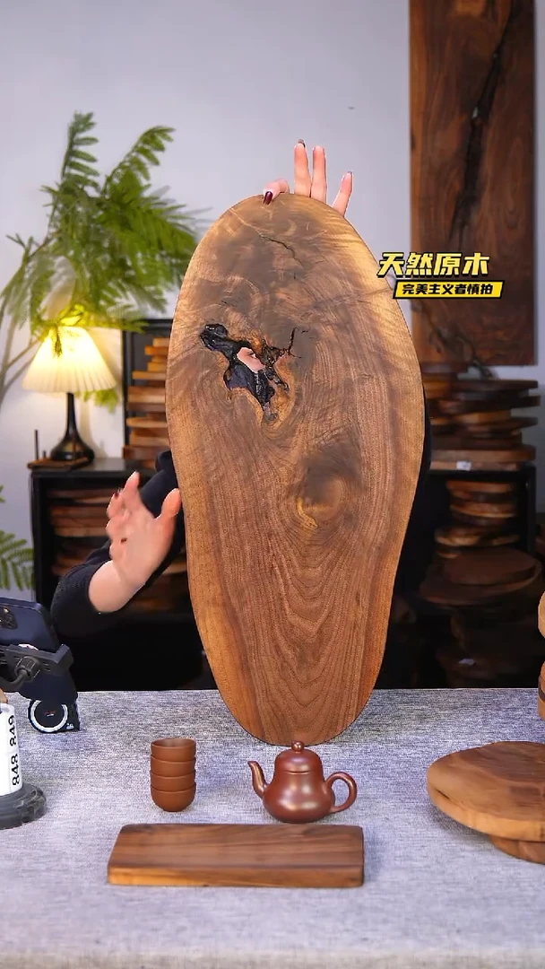 木北美黑胡桃原木.干裂疤结不属于商品质量问题完美主义者慎拍