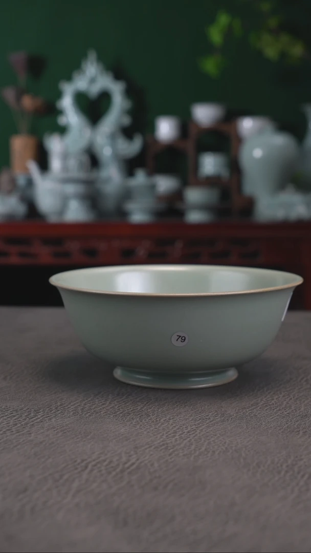 79号扫地僧大宫碗绿釉有瑕福利~帆