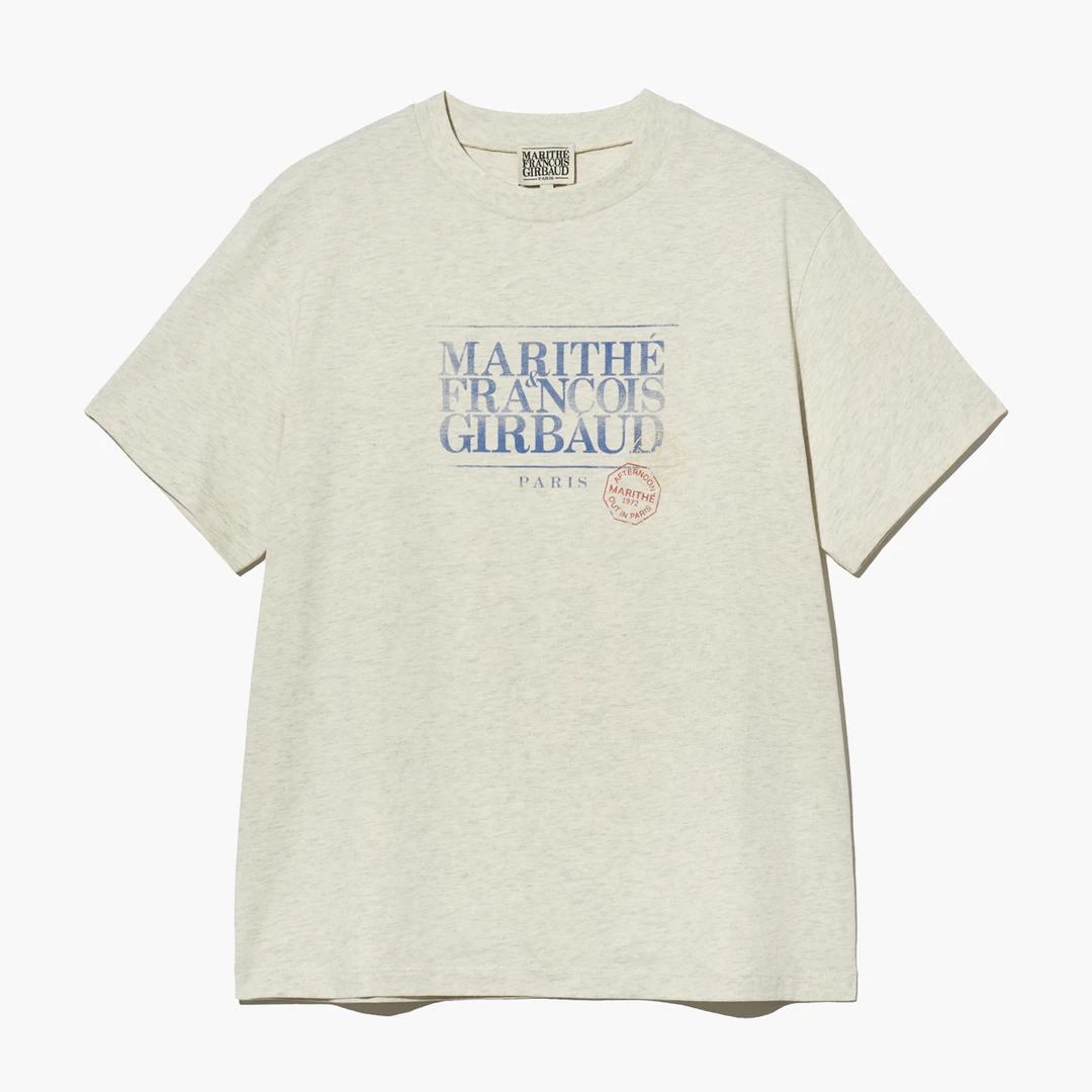 Marithe短袖T恤男女同款情侣潮流宽松舒适经典LOGO上衣~NO退NO换