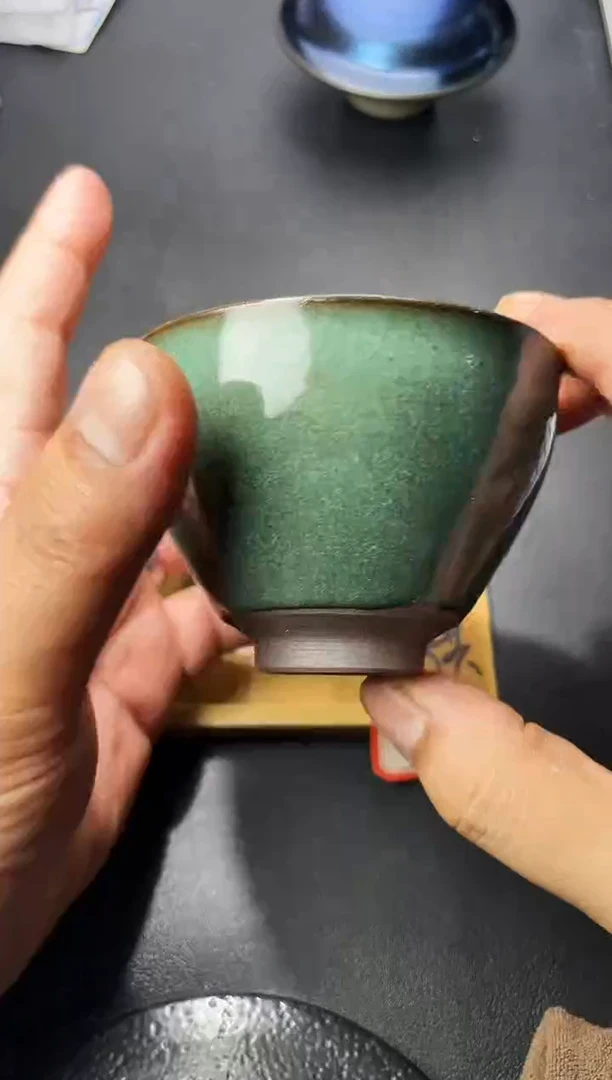 茶盏47（微瑕）叶紫建盏
