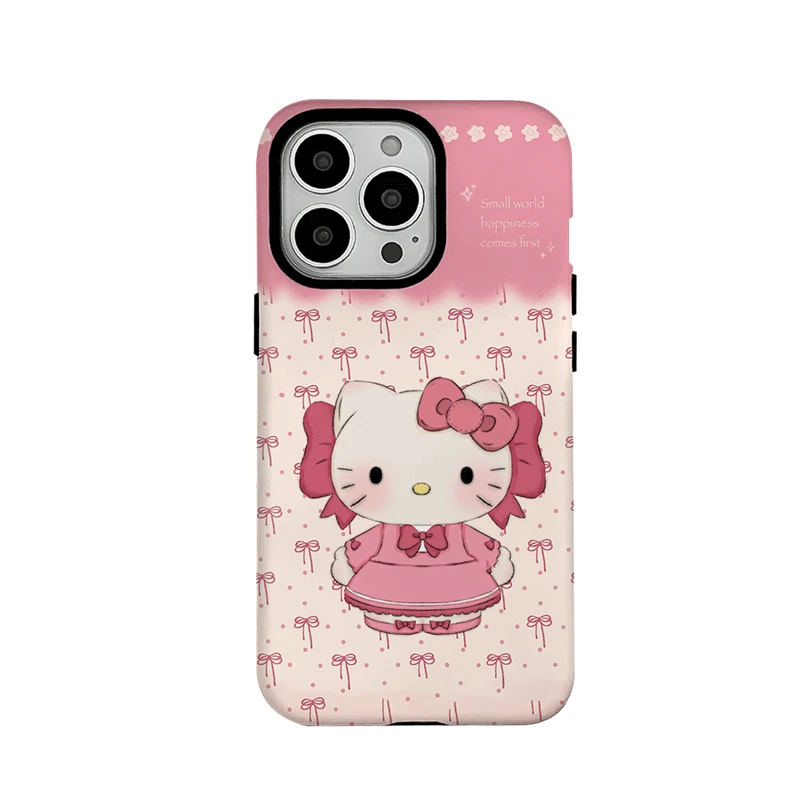 蝴蝶结kt二合一磨砂苹果16promax手机壳适用华为荣耀60三星可爱