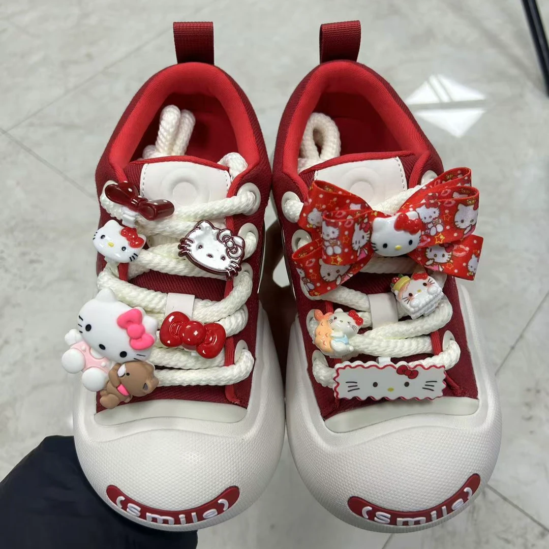 国潮小众丑萌大头帆布鞋男女情侣同款百搭潮流时尚复古增高休闲鞋