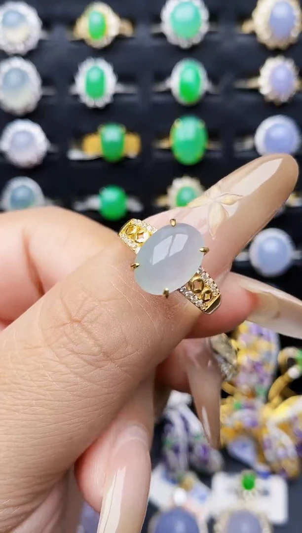 银S925镶嵌戒指翡翠2130