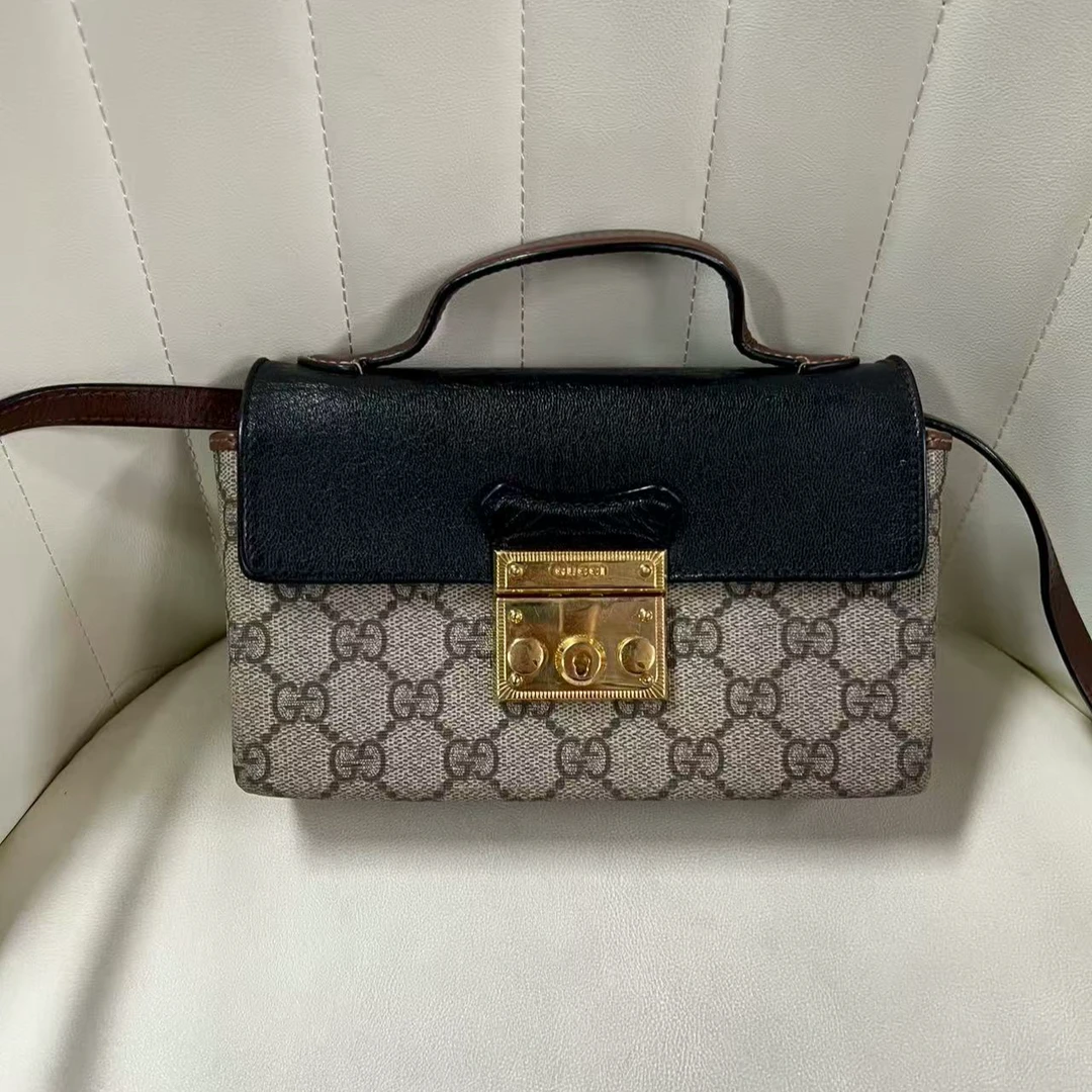 95新 GUCCI/古驰 古驰老花月光宝盒百搭单肩包