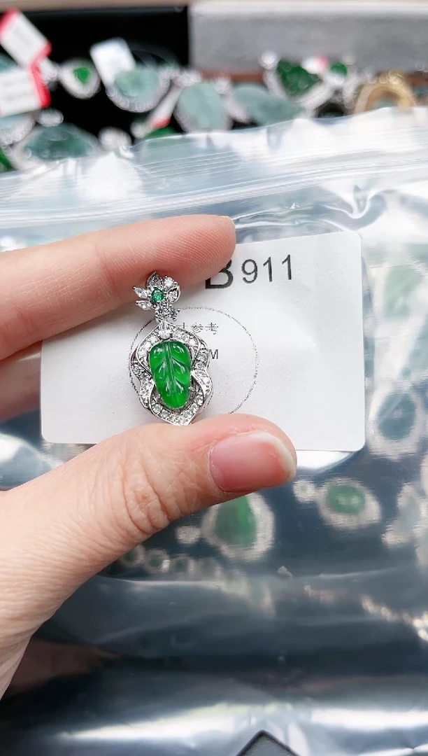 【闪购商品】翡翠颈饰未镶嵌911赠皮绳