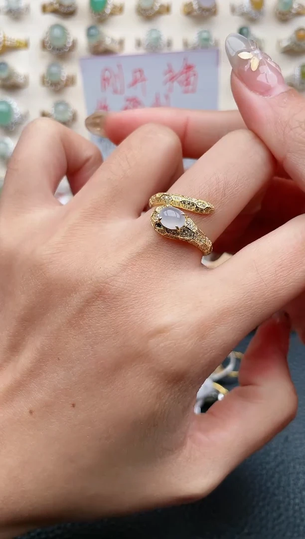 【闪购商品】翡翠戒指银S925镶嵌1111