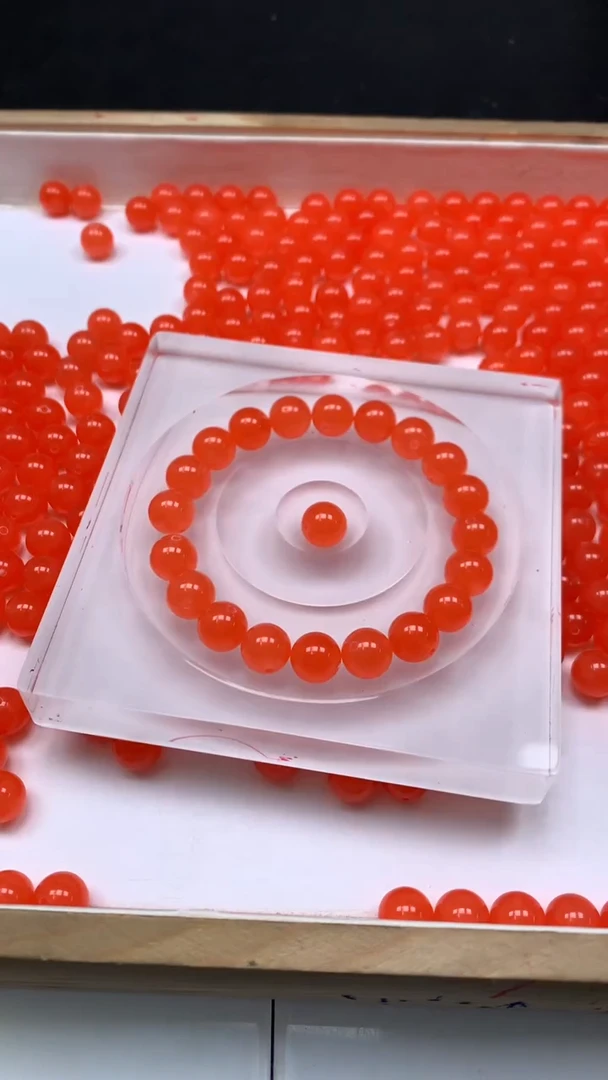 未镶嵌散珠南红玛瑙A1558 冰橘南红10mm20个11元