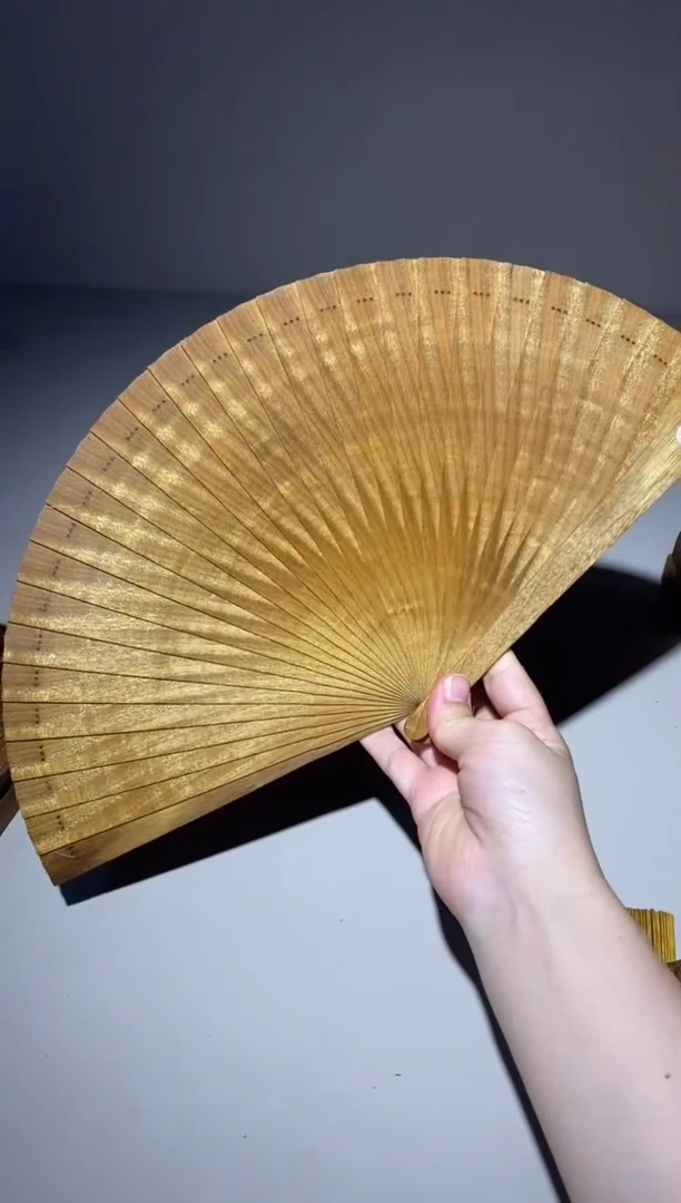 金丝楠21cm金丝楠木小叶桢楠扇766