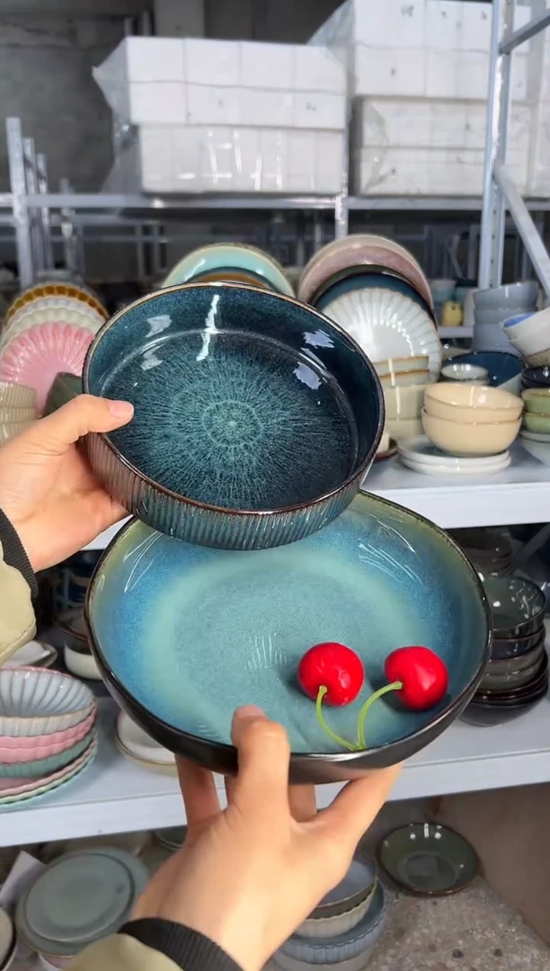 陶瓷外贸尾货瑕疵满20包邮X2 深盘组合