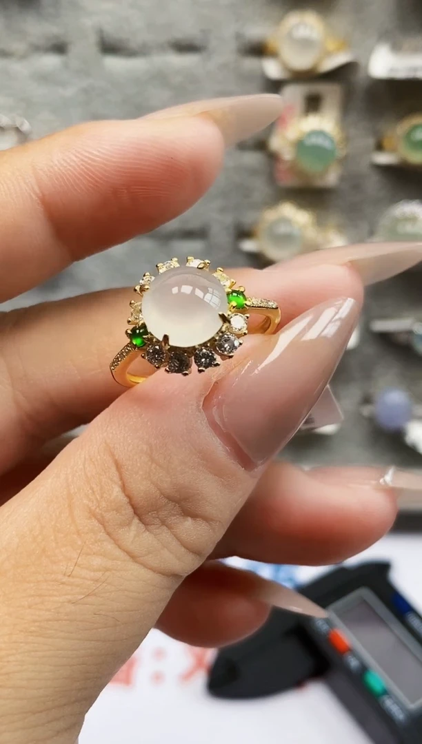 银S925镶嵌戒指翡翠2829