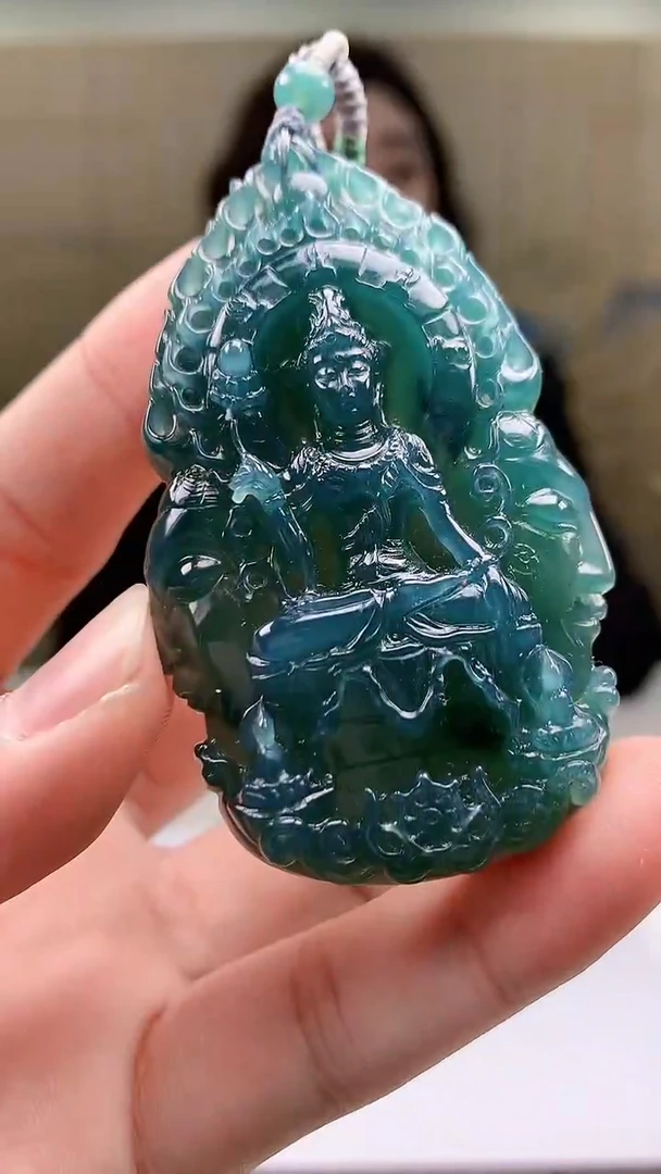 【闪购商品】定制翡翠未镶嵌4829bb-毛货挂件