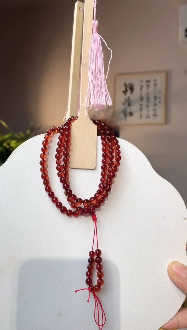 裸石琥珀未镶嵌5+血珀108