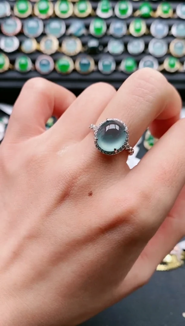 【闪购商品】翡翠戒指银S925镶嵌1111111