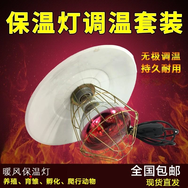 【质保一年】畜牧养殖兽用保温灯套装仔猪小鸡取暖灯泡灯罩可调温度