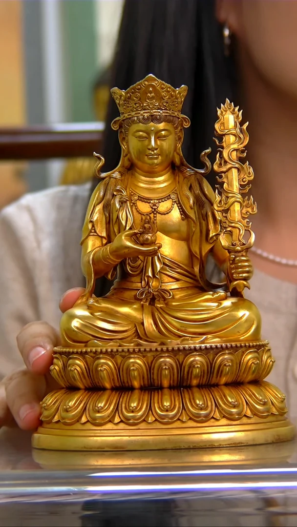 【闪购商品】紫铜鎏金，16分虚空藏X20369-Z