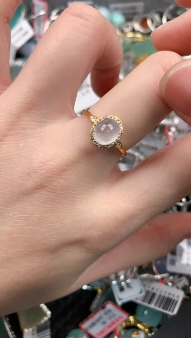 银S925镶嵌戒指翡翠1010----3