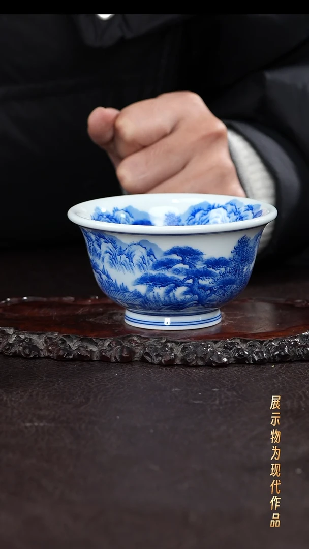 杯子瓷景德镇全手工手绘瓷器！