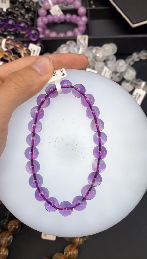 水晶手串未镶嵌25紫水晶9mm