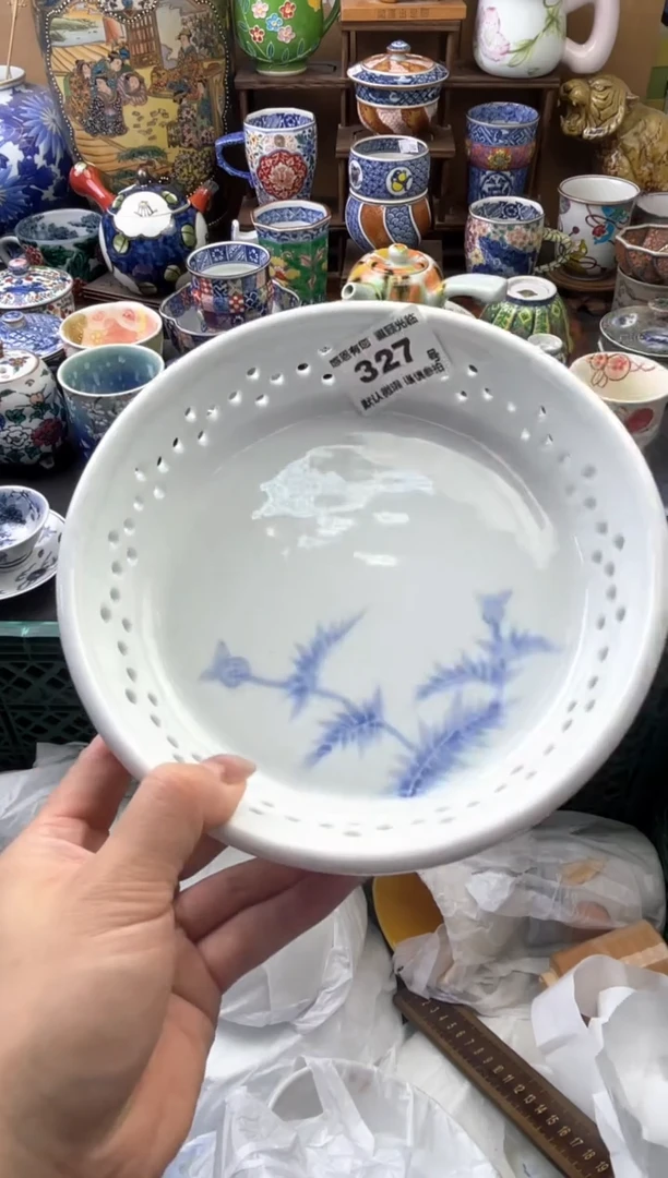 瓷片樱*雨327号六六工艺品瓷器