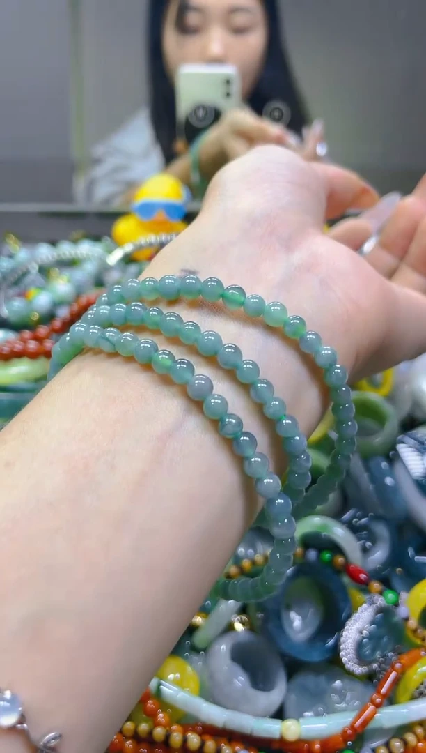 翡翠未镶嵌颈饰5MM/L/翡翠A货一图一物