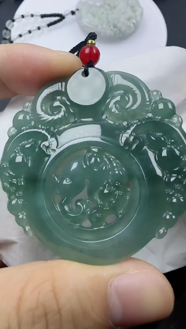 【闪购商品】翡翠颈饰未镶嵌翡翠三阳开泰11111