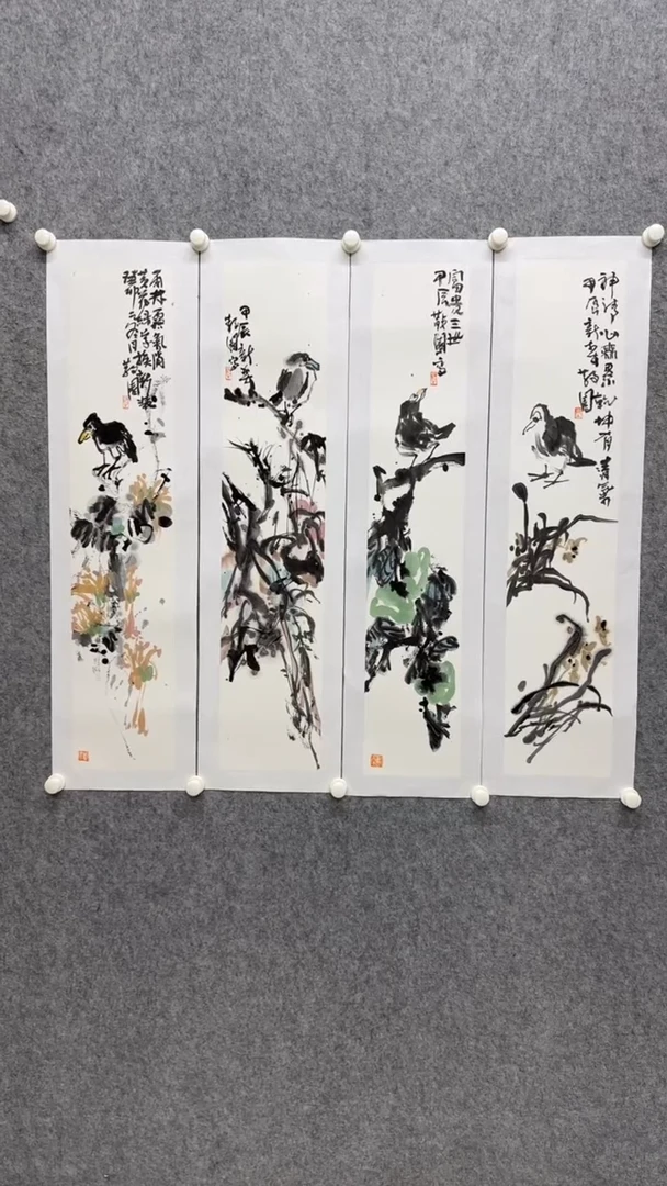 国画写意画花鸟画手绘