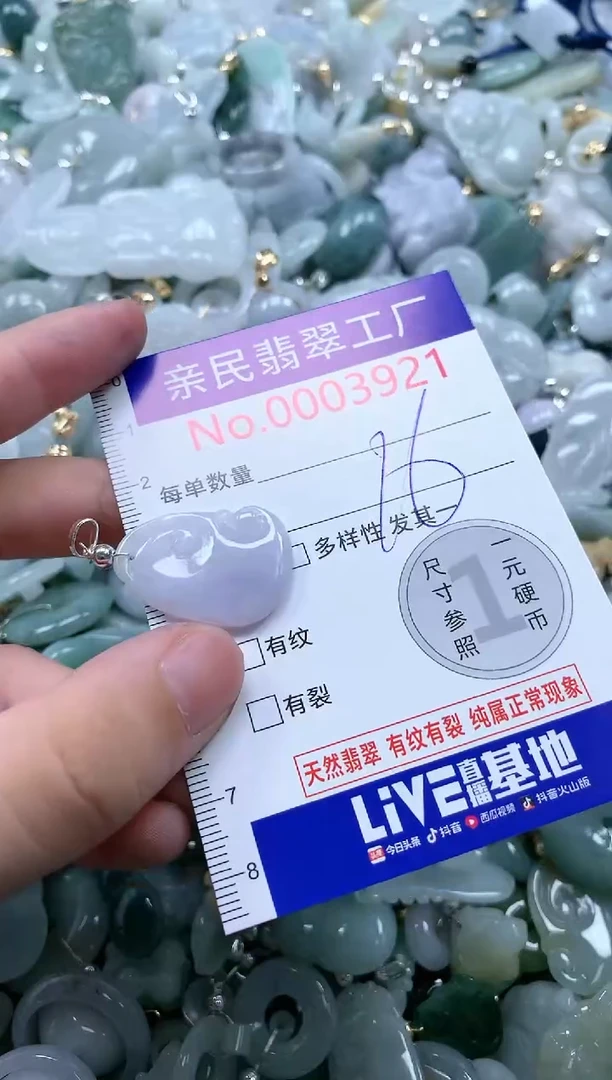 翡翠未镶嵌吊坠(不含链)3921