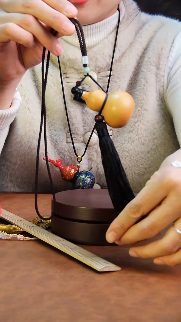 【闪购商品】328直播一物一图大漆酒葫芦送底座送挂绳