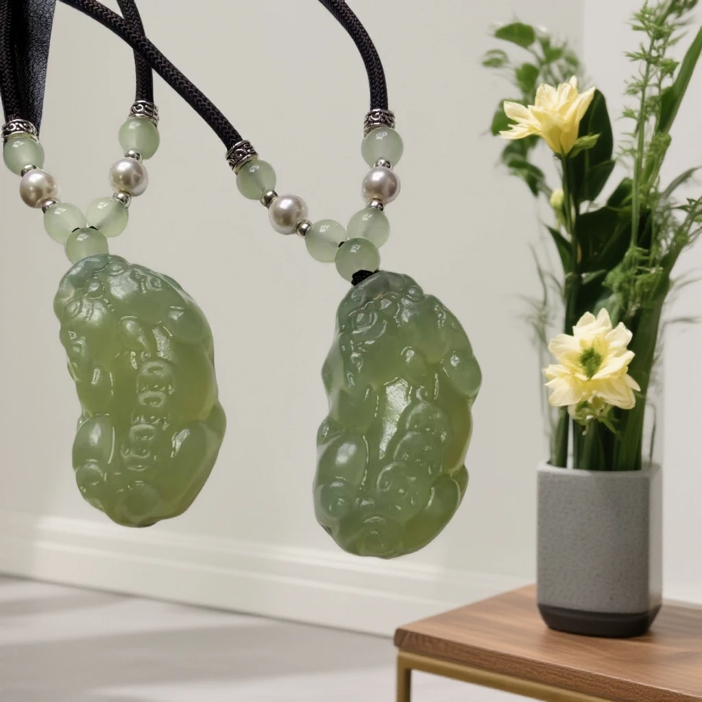 纯天然岫玉貔貅吊坠设计款链子拍一发一多样性发货*拍一发一