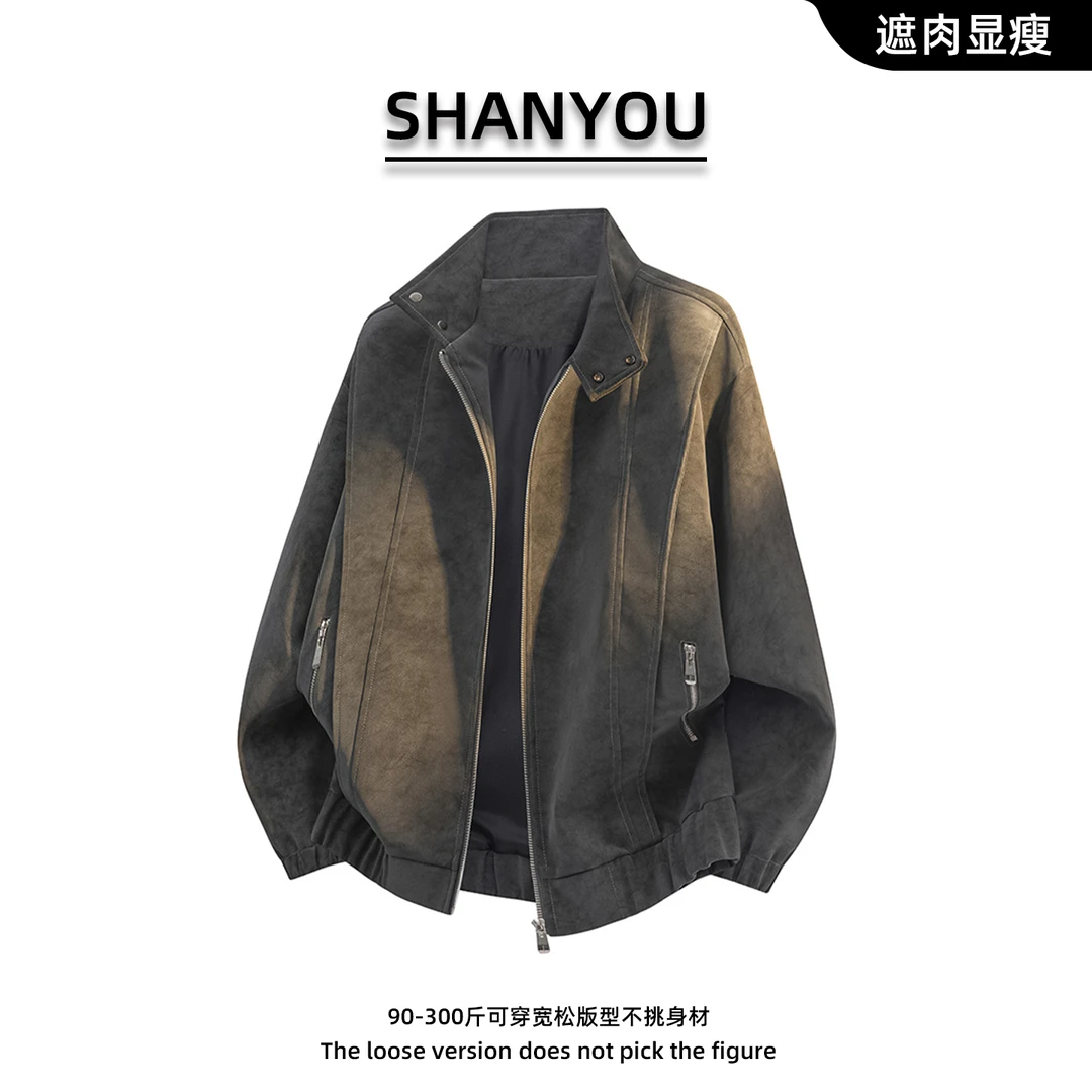 美式复古飞行皮夹克男2025新款皮衣宽松大码活力百搭防风保暖外套
