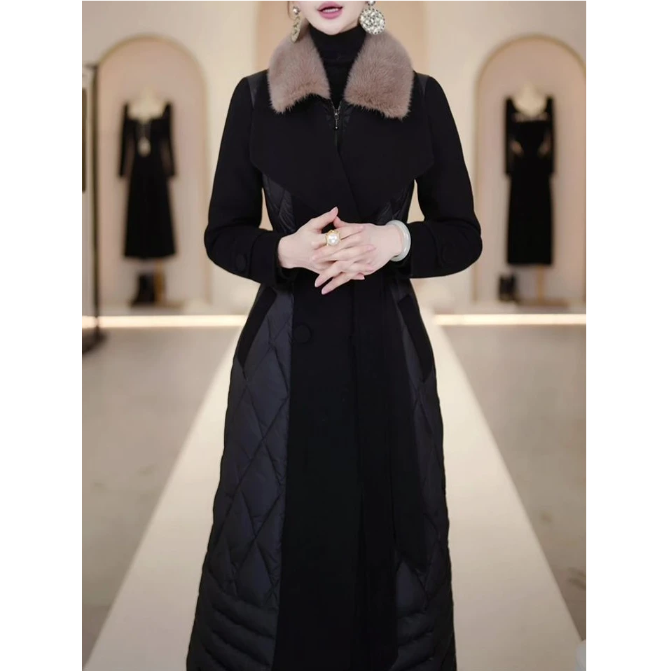 高档时尚韩版加厚羽绒服女2025冬季新款气质修身显瘦保暖大衣外套