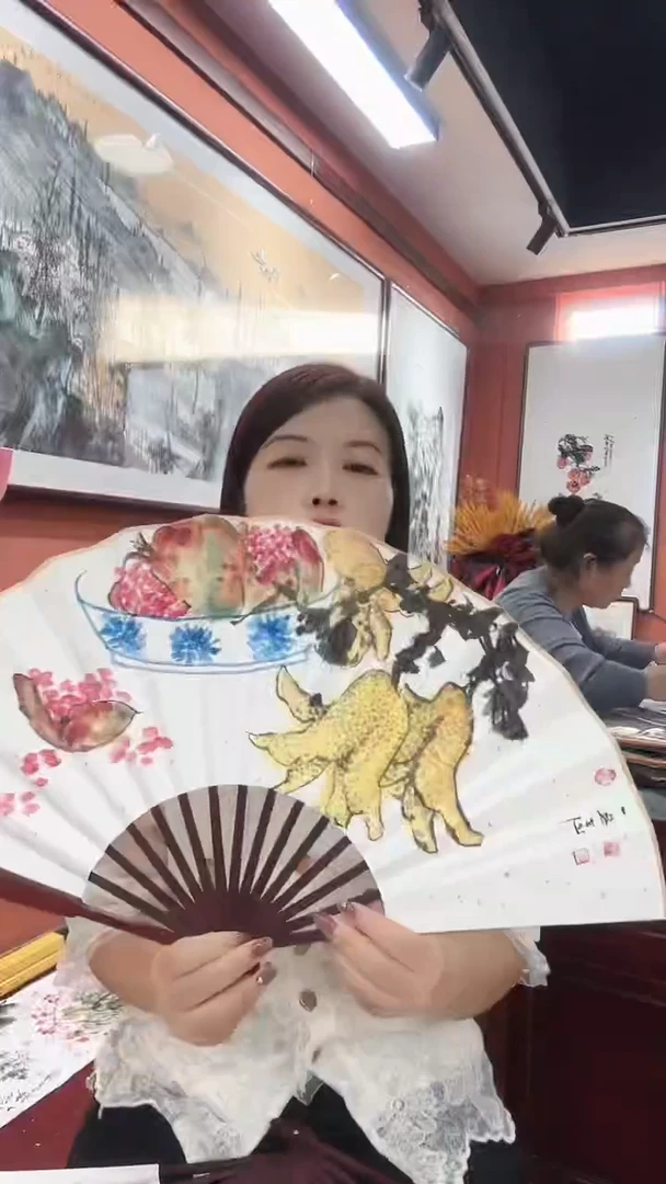 国画申一孜/国画/扇面