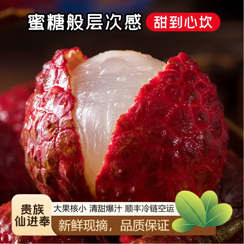 【增城 仙进奉】岭南荔枝新鲜现摘清甜爆汁3斤装 顺丰空运直达 抢鲜