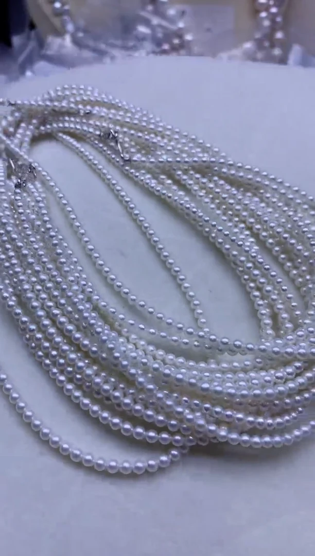 【闪购商品】淡水珍珠项链银S925镶嵌多发其一