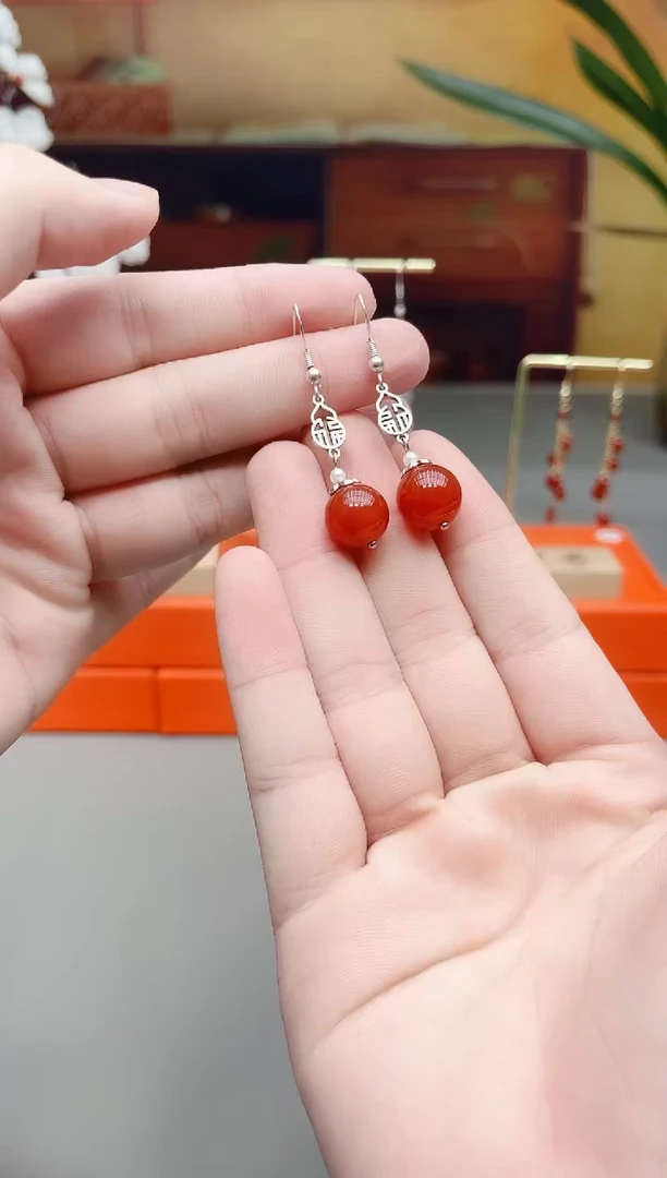 未镶嵌耳钉玛瑙/玉髓230