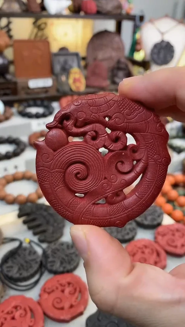 泥塑洛神赋合香牌-鱼化龙