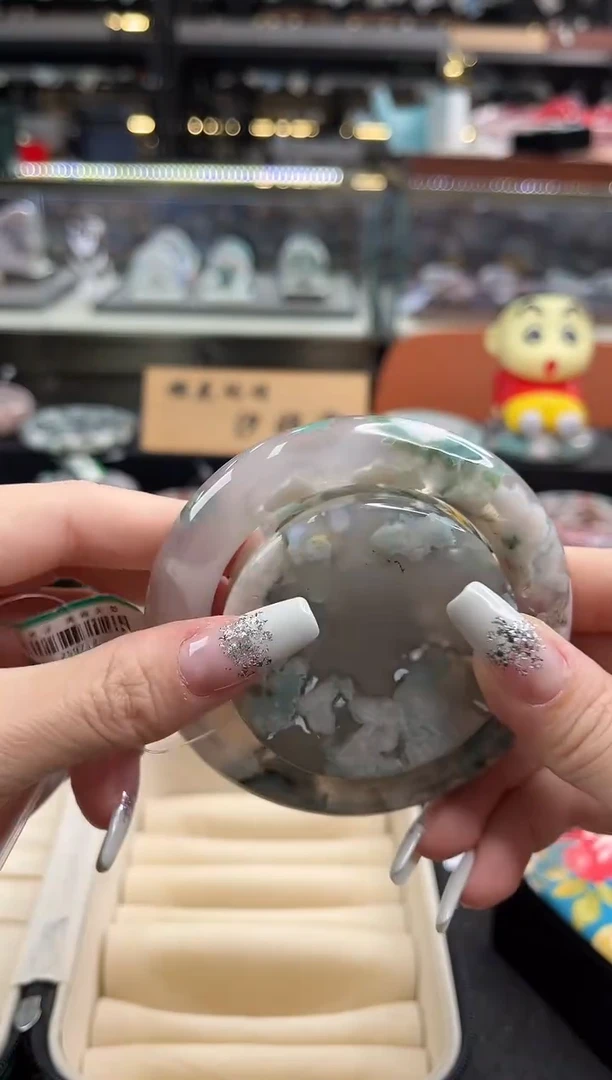 未镶嵌手镯石英质玉尘*丷圈口（赠品镯心）圈口（赠品镯心）