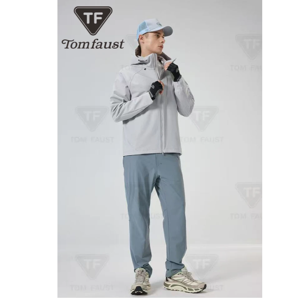 TOM FAUST情侣重磅第三代专业户外保暖抗风舒适连帽冲锋软壳衣