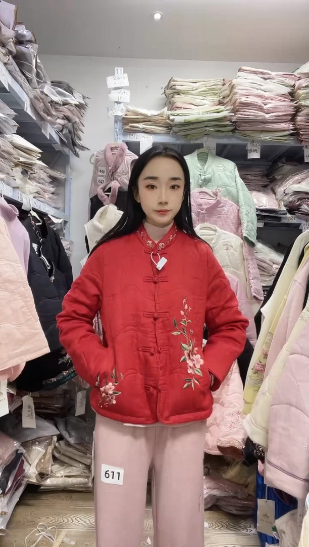 羊羔毛炫织梦2960红色棉服