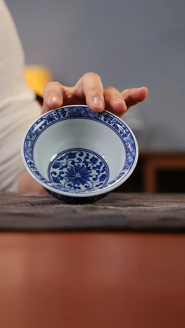 镹曰柴窑手工手绘青花